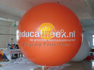China De oranje Opblaasbare ballon van het reclamehelium met UV beschermde druk, advertentieballons fabriek 